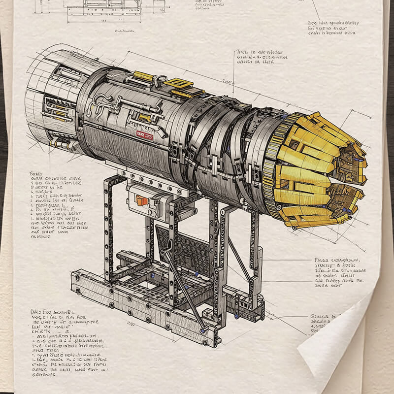 Motorised F35 Turbine Engine 1811pcs