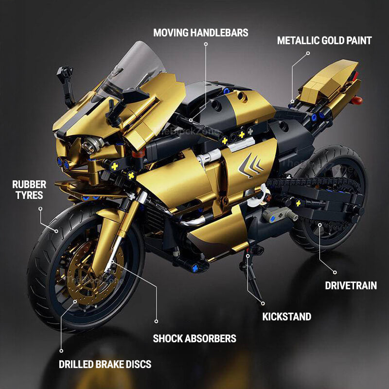 Metallic Gold Sports Bike 544pcs