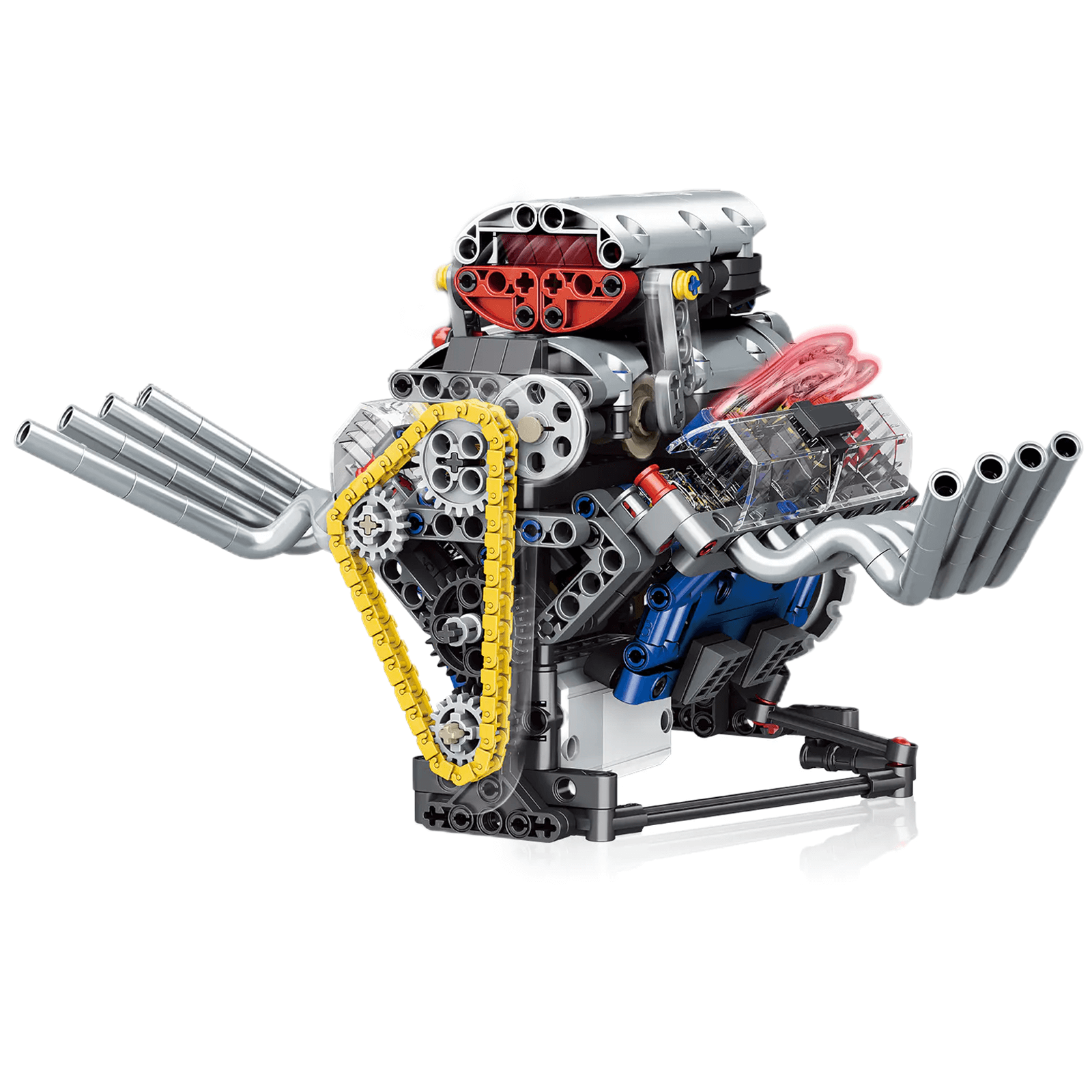 Motorised Hot Rod V8 Engine 664pcs