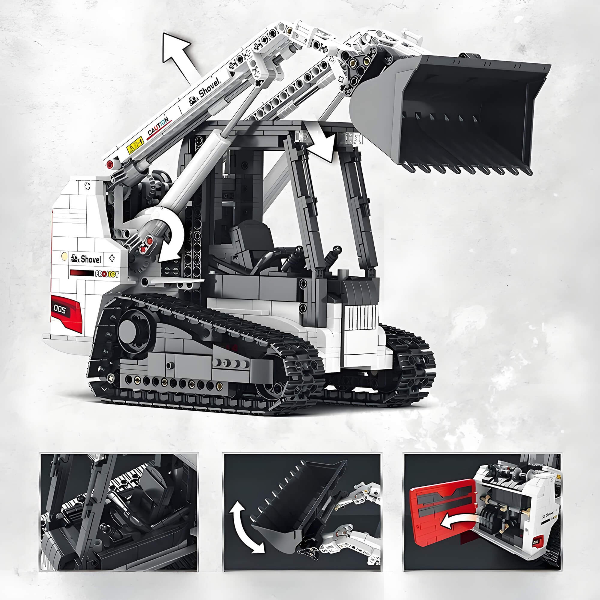 Remote Controlled Track Loader 1365pcs