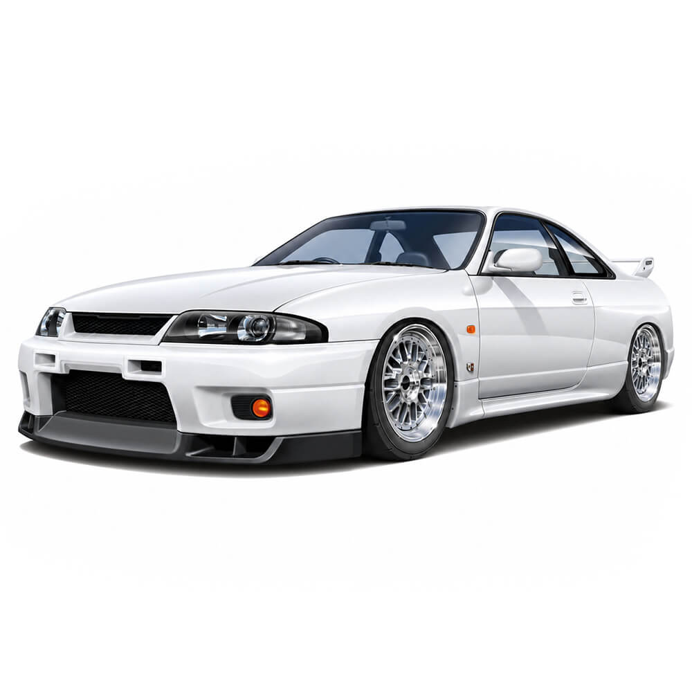 Alpine Weiss Nissan Skyline GT-R R33 1:32 Scale - Construction Set