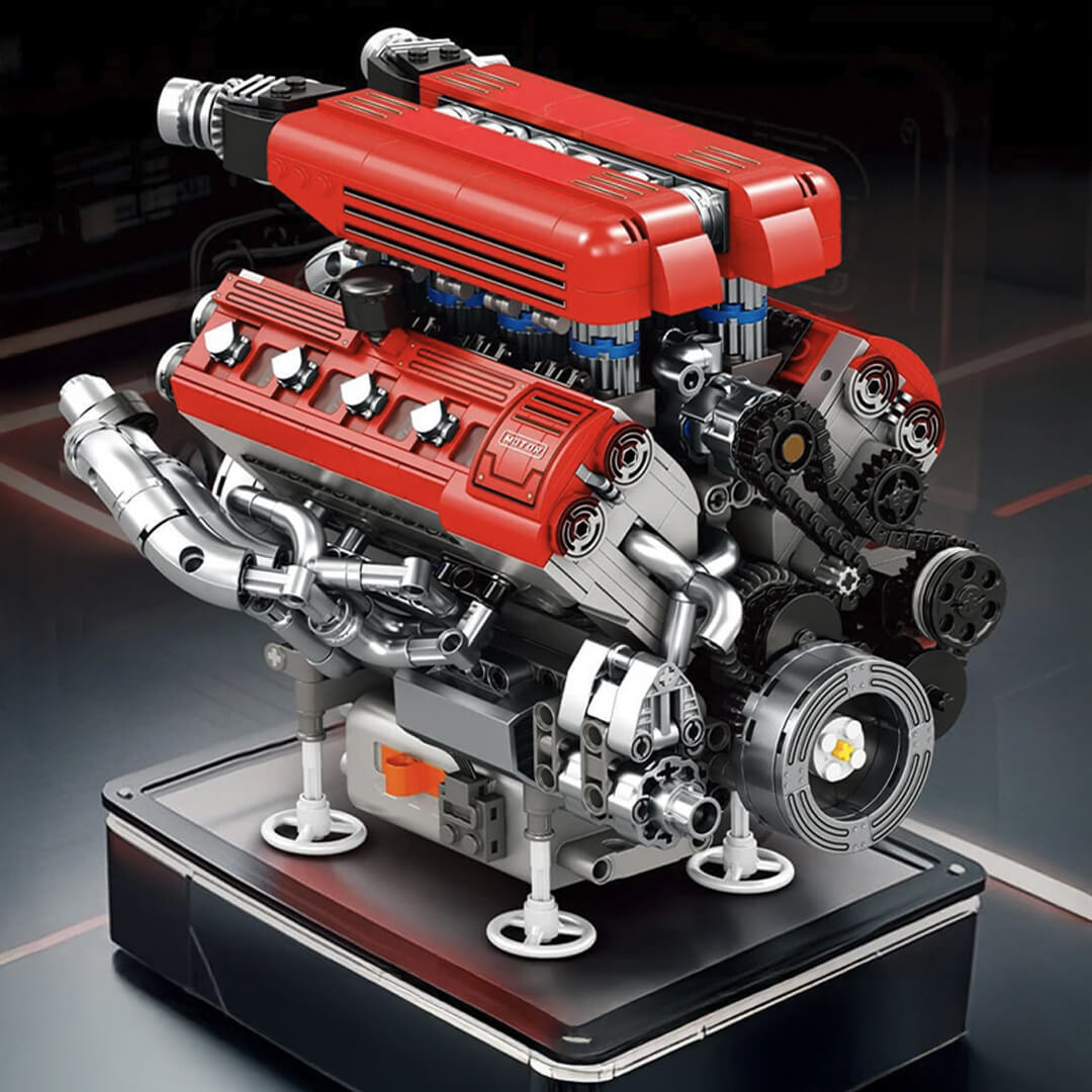 Motorised High-Revving V8 Italian Engine 1100pcs