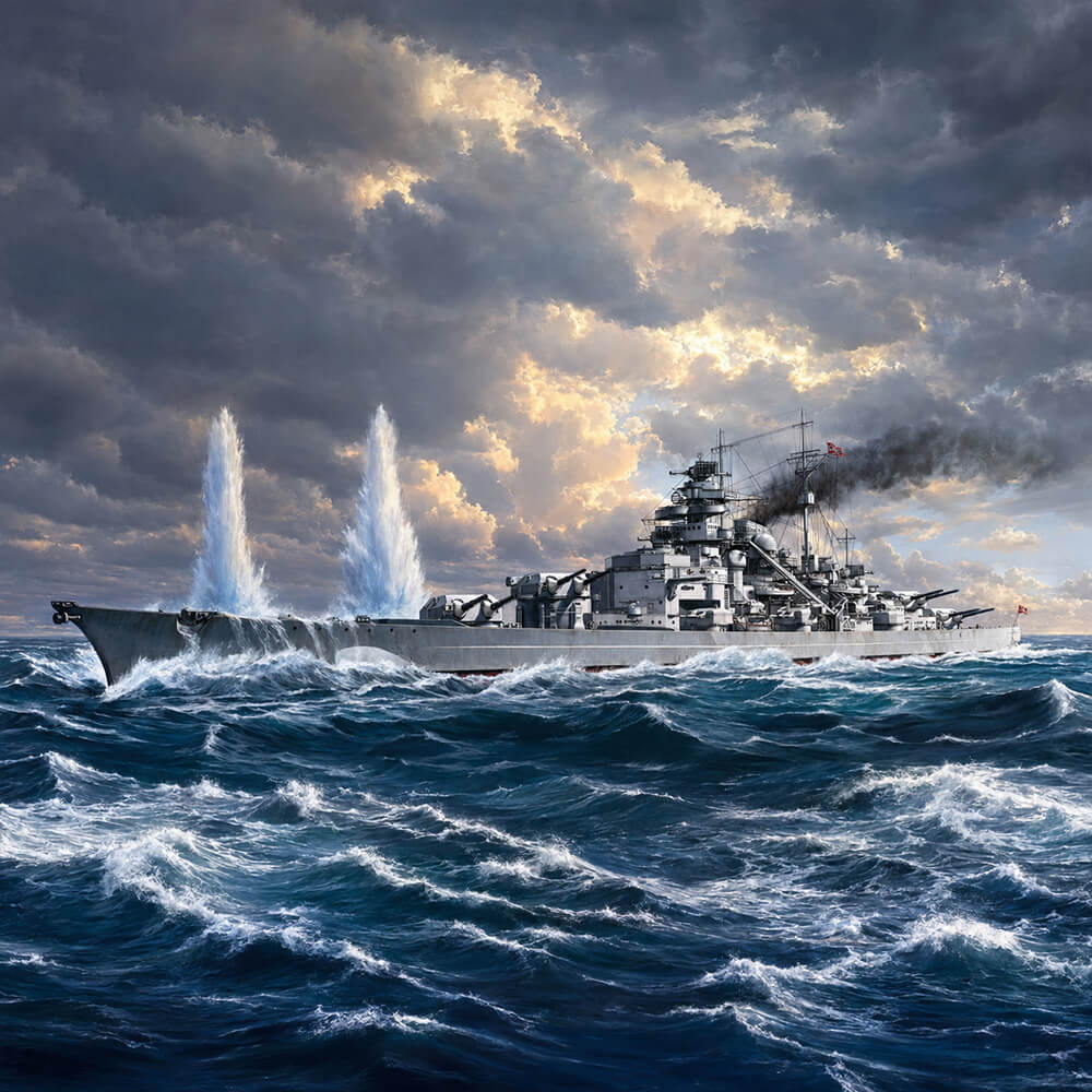 The Bismarck Battleship 1:700 Scale - Construction Set