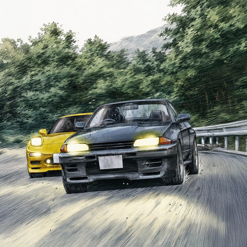 Initial D Nissan Skyline GT-R V-Spec 1:32 Scale - Construction Set