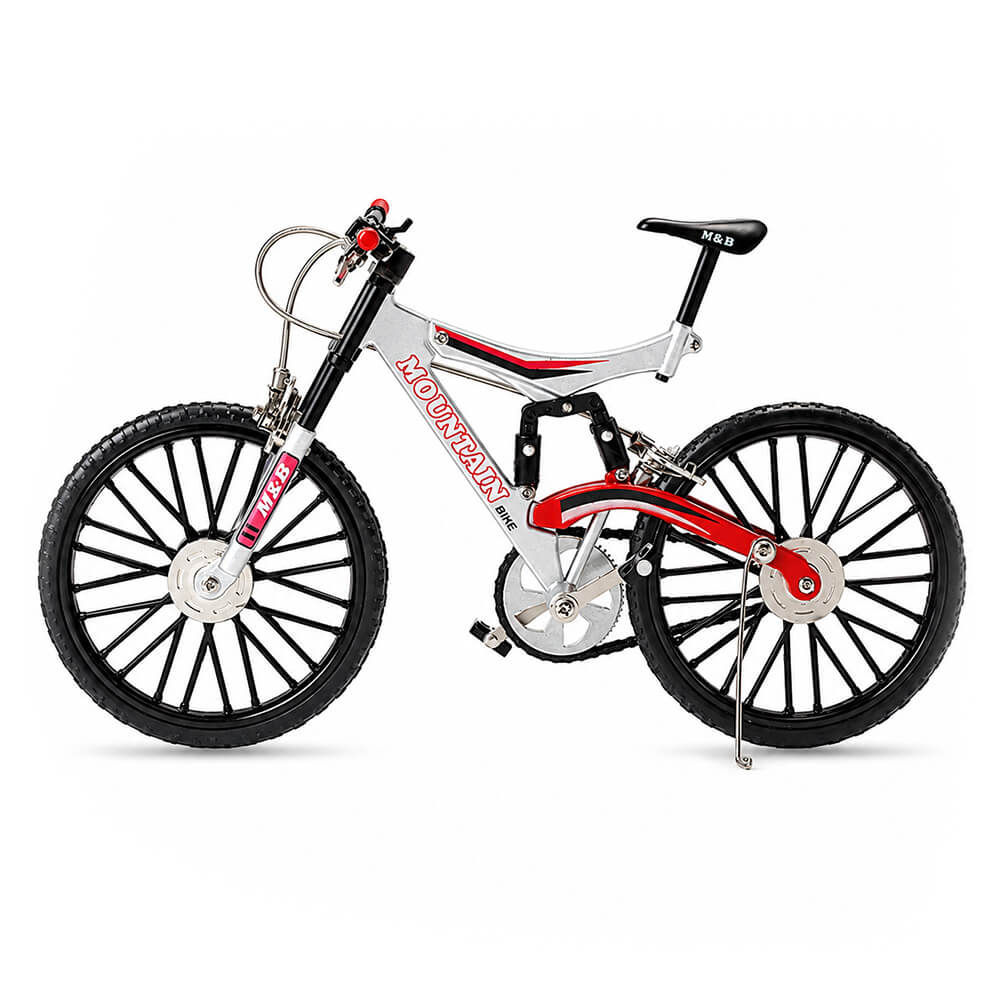 Silver & Red Mountain Bike - Metal Construction Set