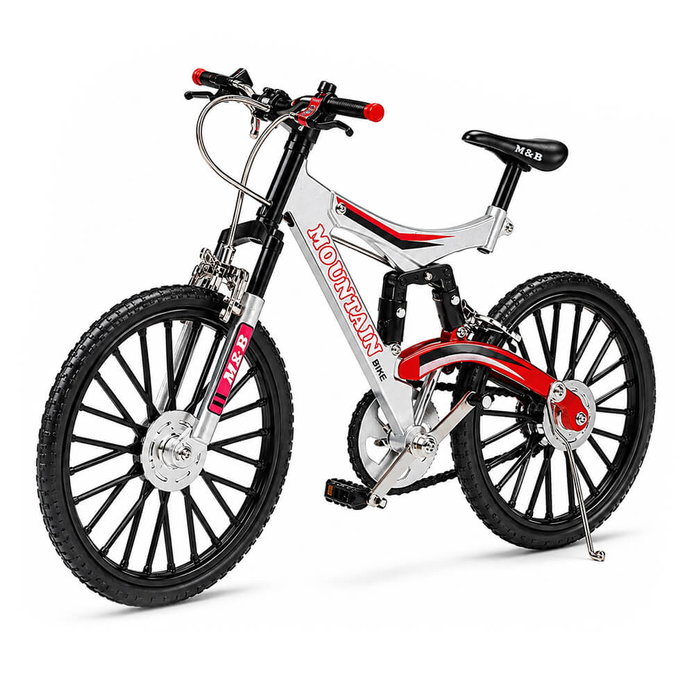 Silver & Red Mountain Bike