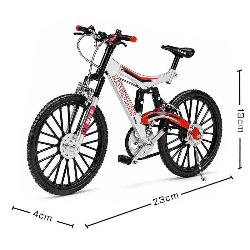 Silver & Red Mountain Bike - Metal Construction Set