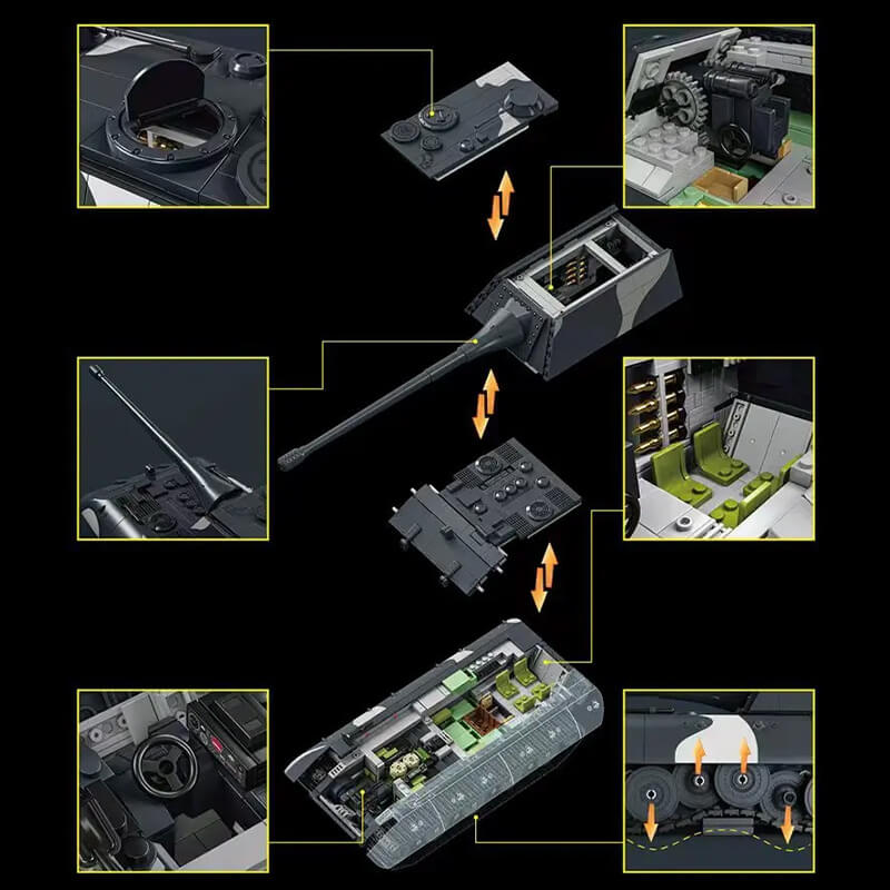 The Jagdpanzer E 100 1835pcs