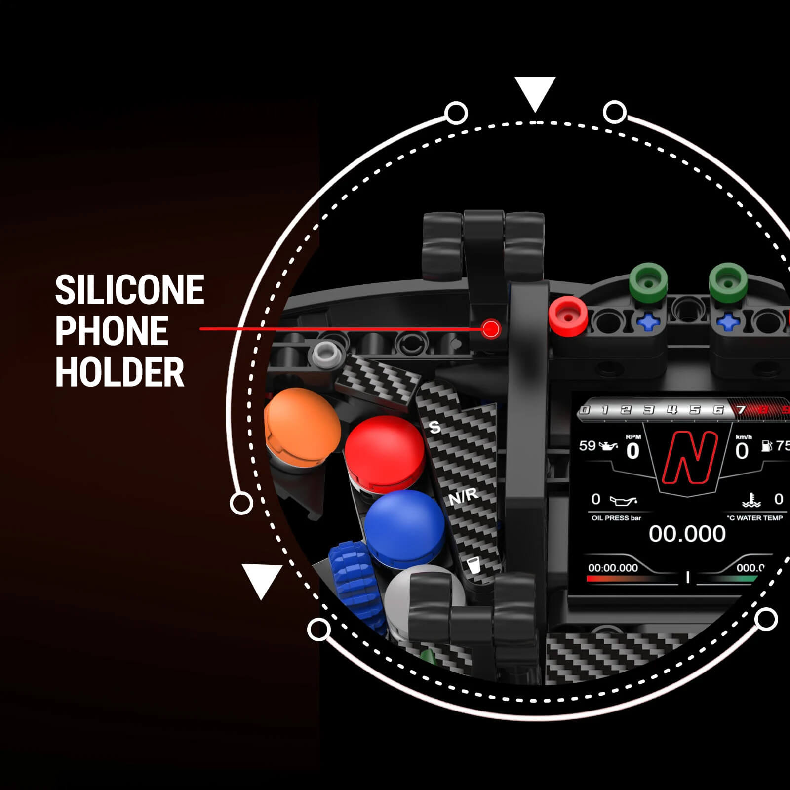 1:1 Italian Bull Racing Steering Wheel 866pcs