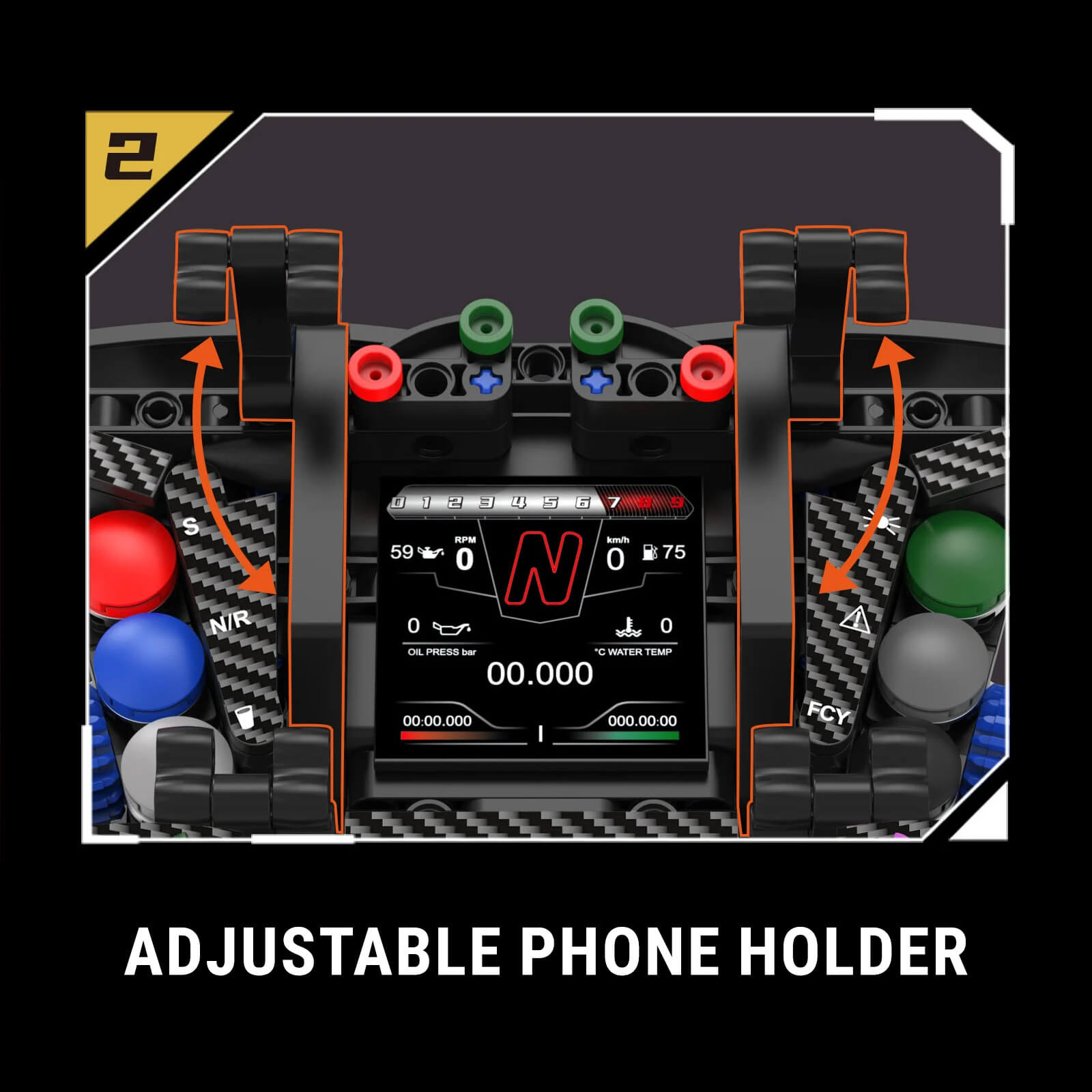 1:1 Italian Bull Racing Steering Wheel 866pcs