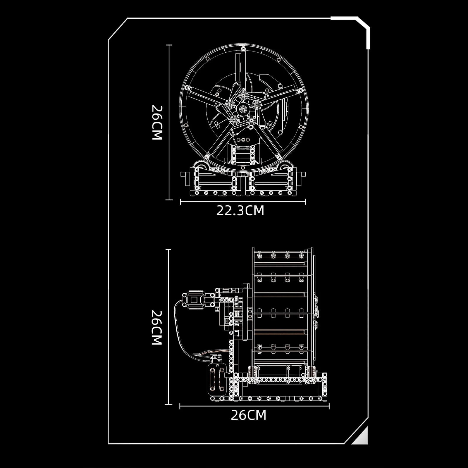 Motorised Supercar Wheel Display 577pcs