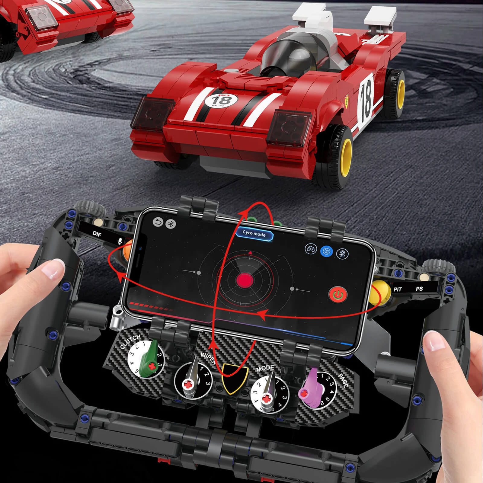 1:1 Italian Bull Racing Steering Wheel 866pcs