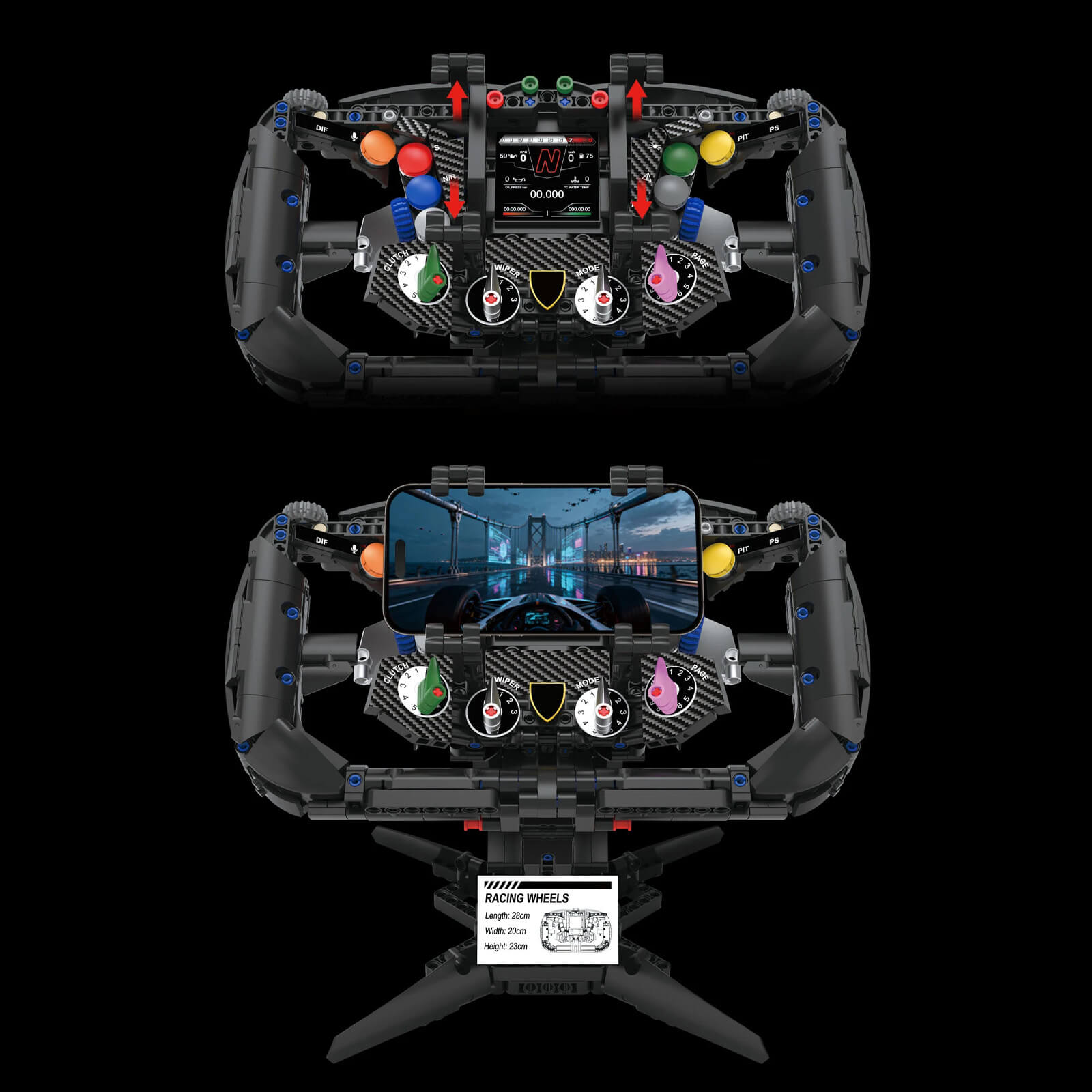 1:1 Italian Bull Racing Steering Wheel 866pcs