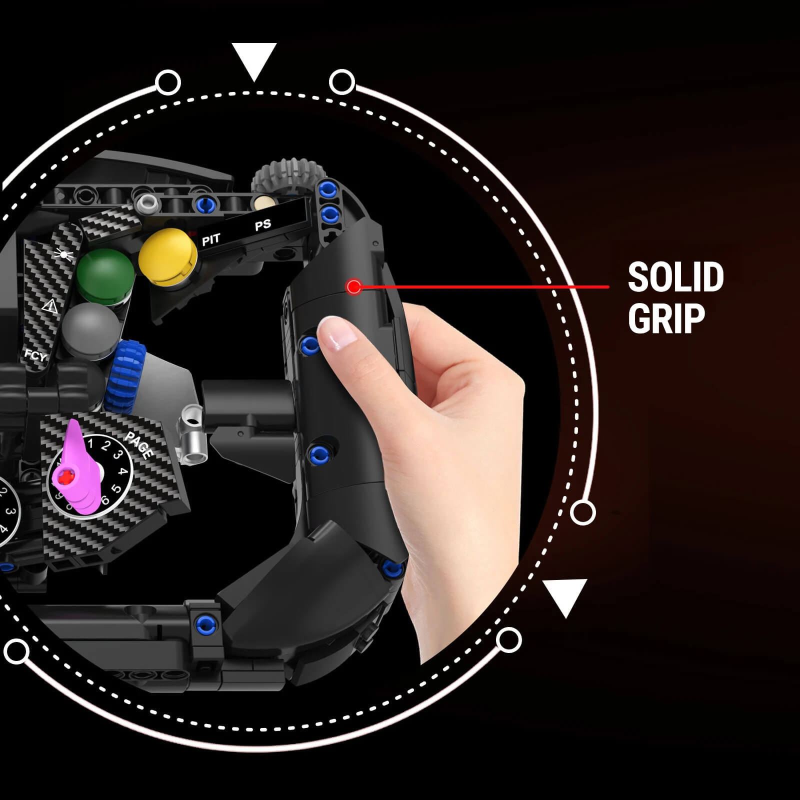 1:1 Italian Bull Racing Steering Wheel 866pcs