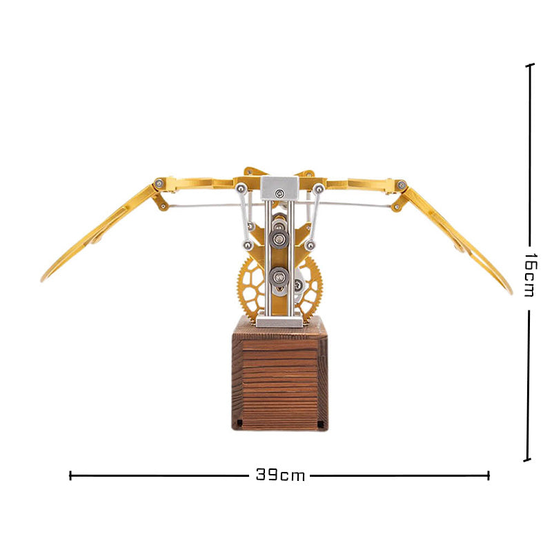 Mechanical Golden Ornithopter - Metal Construction Set