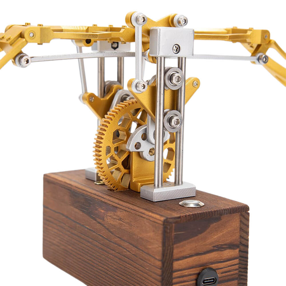 Mechanical Golden Ornithopter - Metal Construction Set