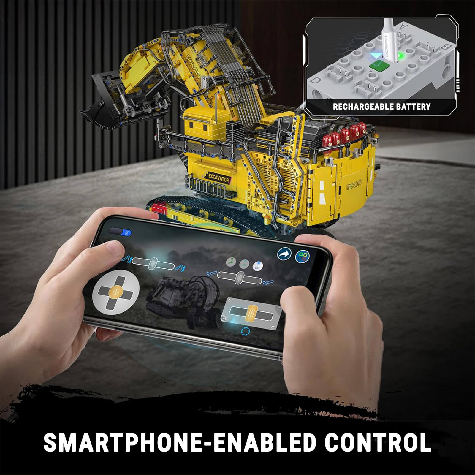 Remote Controlled Heavy Duty Excavator 4766pcs