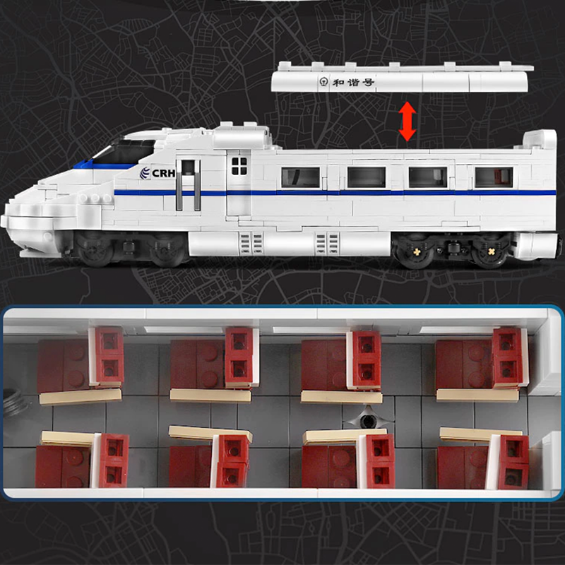 Remote Controlled Passenger Train 1808pcs