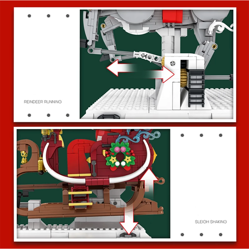 Santa & Reindeer Kinetic Sculpture 1571pcs