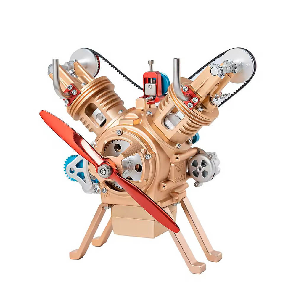 Two Cylinder Aircraft Engine - Metal Construction Set