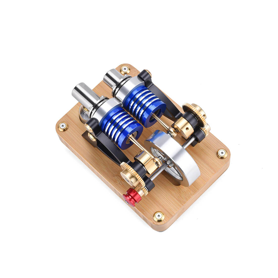 Horizontal Twin-Cylinder Stirling Engine - Metal Construction Set