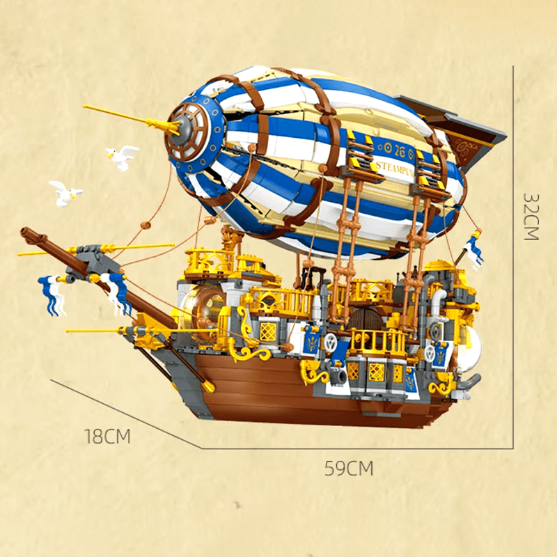 SteamPunk Airship 3271pcs