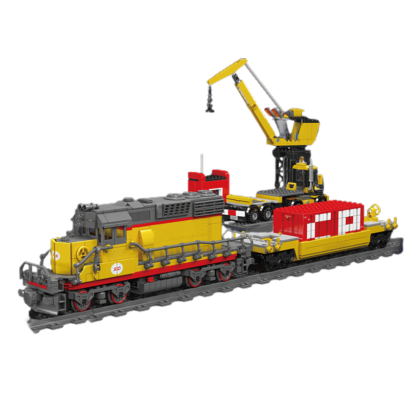 EMD SD40 Freight Train With Crane 1169pcs