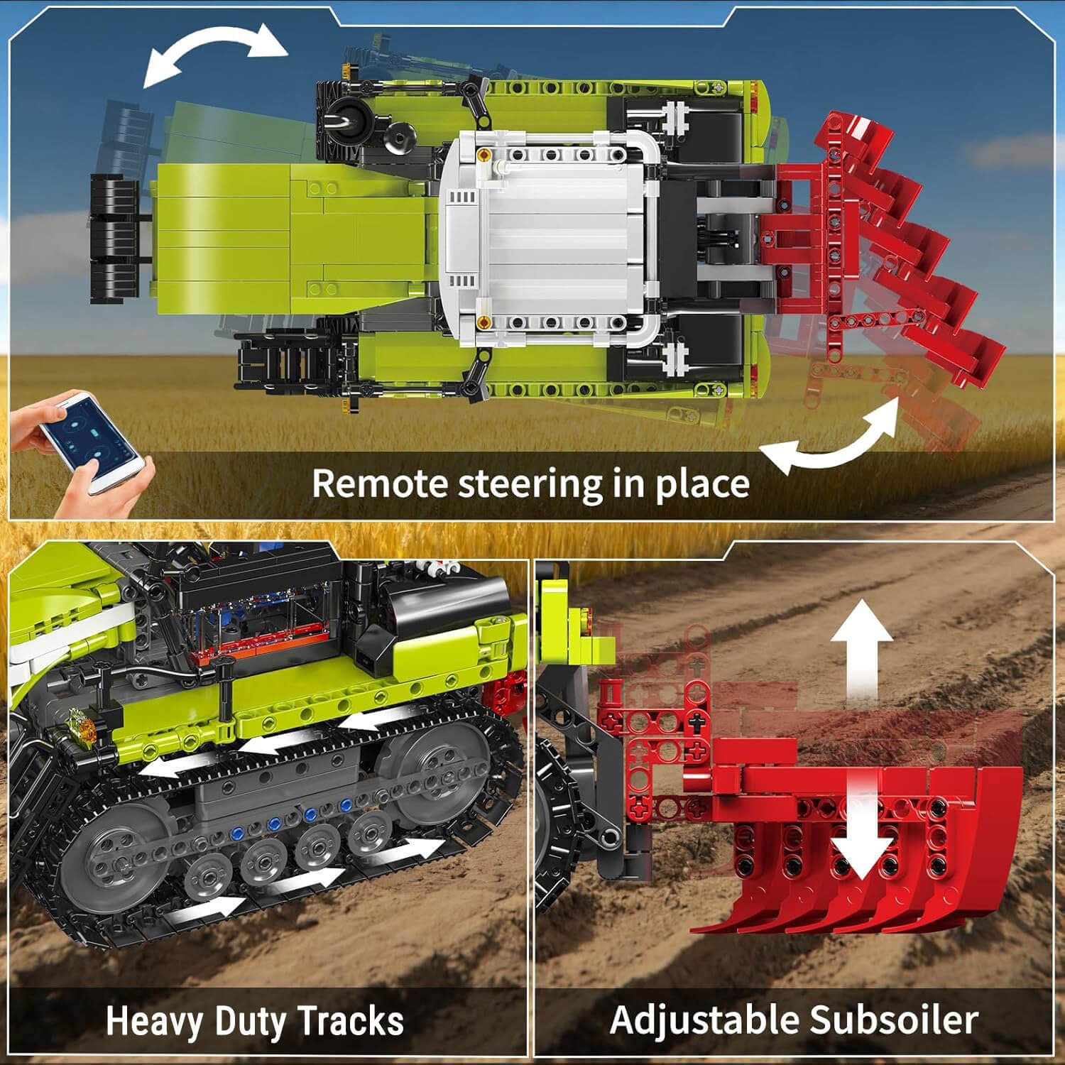 Remote Controlled Crawler Tractor 1356cs