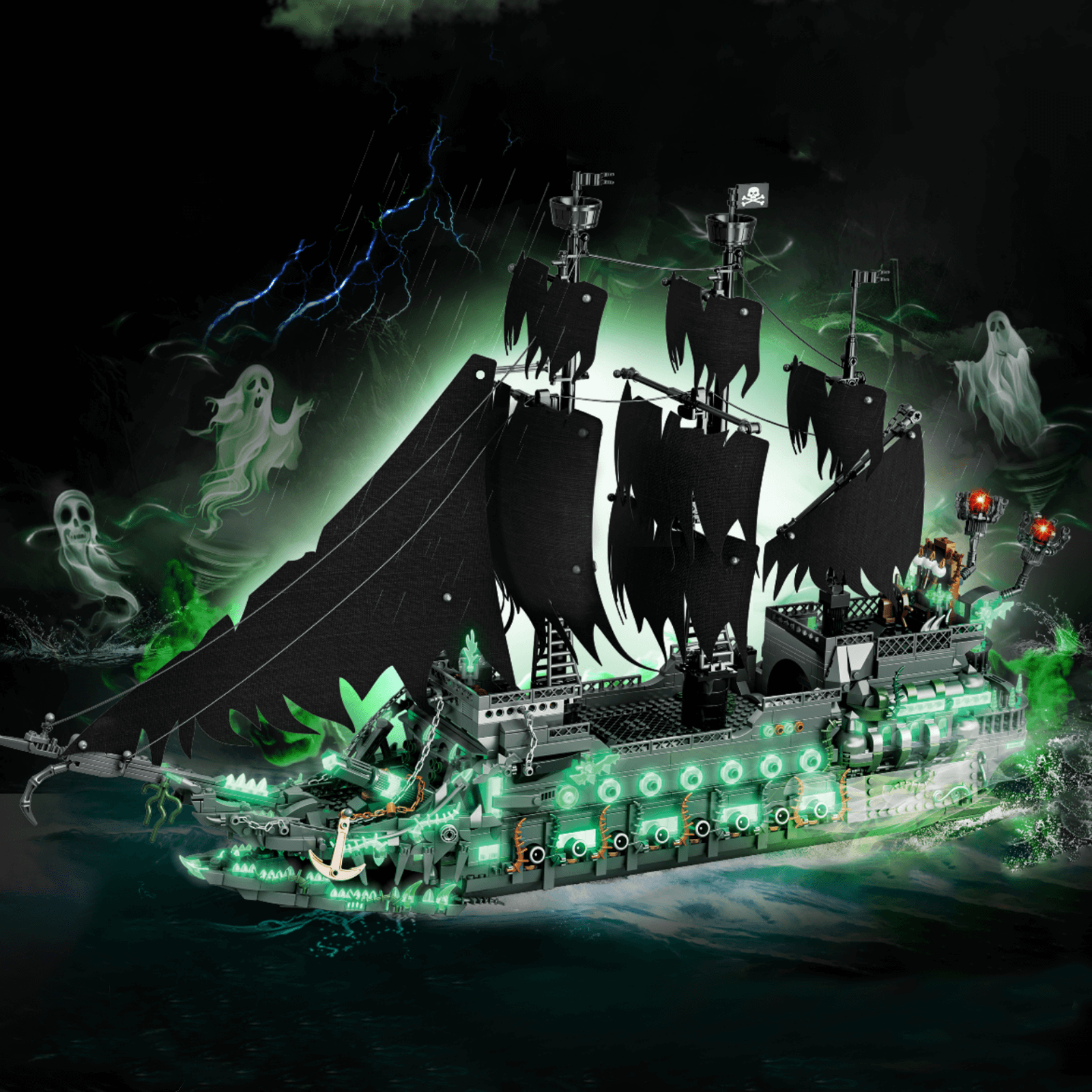 Glow in the Dark Ghost Ship 1993pcs