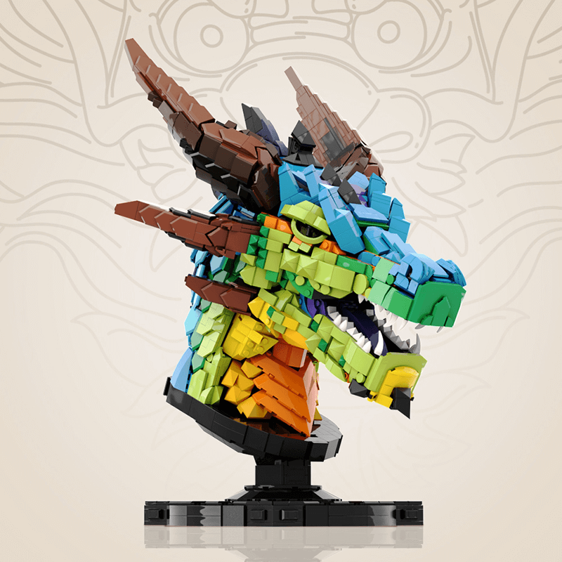 Rainbow Dragon Head 2581pcs