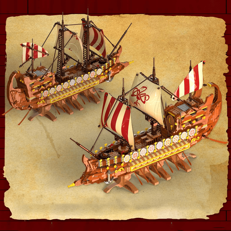 Ancient Viking Warship 2072pcs