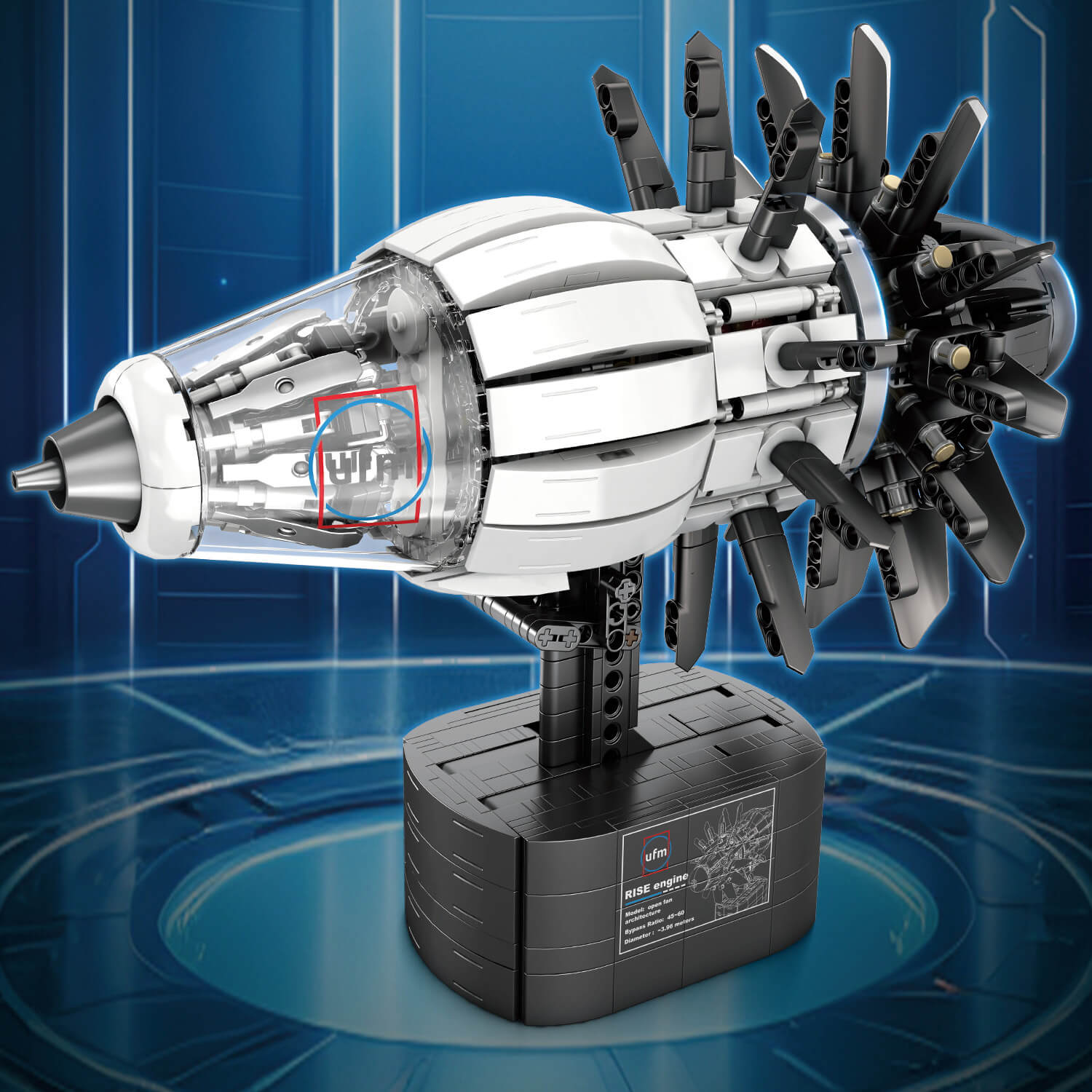 Motorised Aircraft Engine 1350pcs