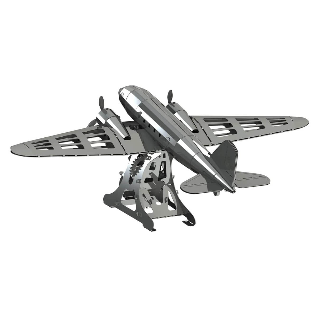 Minimalist Douglas Airplane Sculpture - Metal Construction Set