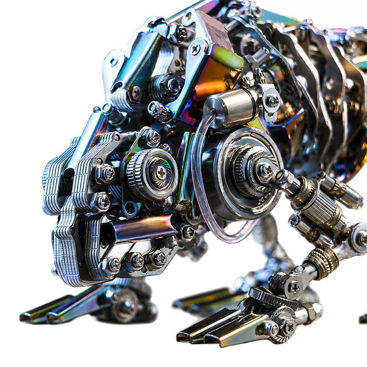 Neon Steel Chameleon - Metal Construction Set