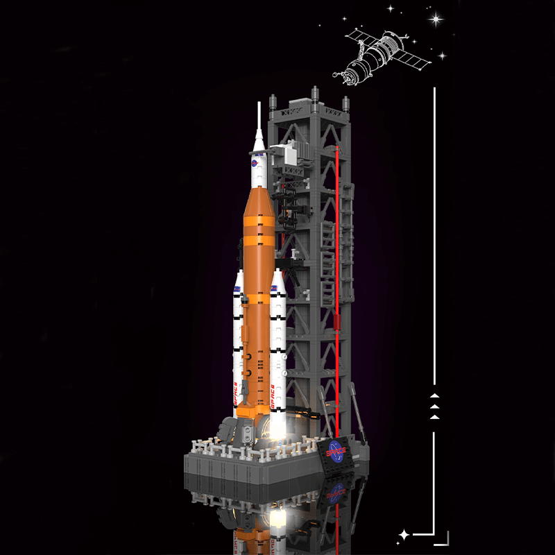 Moon landing: SLS Space Launch System 907pcs