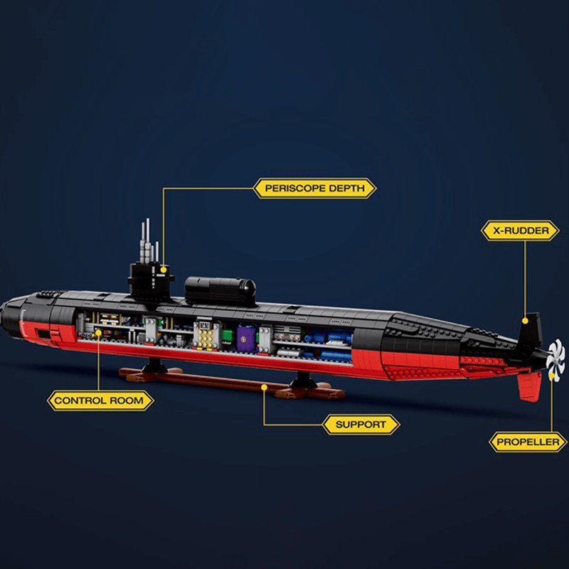 Military Los Angeles-Class SSN Submarine 2987pcs