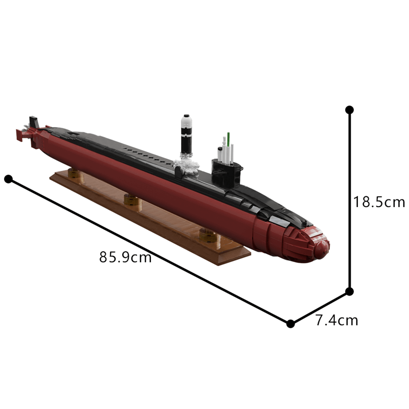 Ohio-Class Submarine 1704pcs