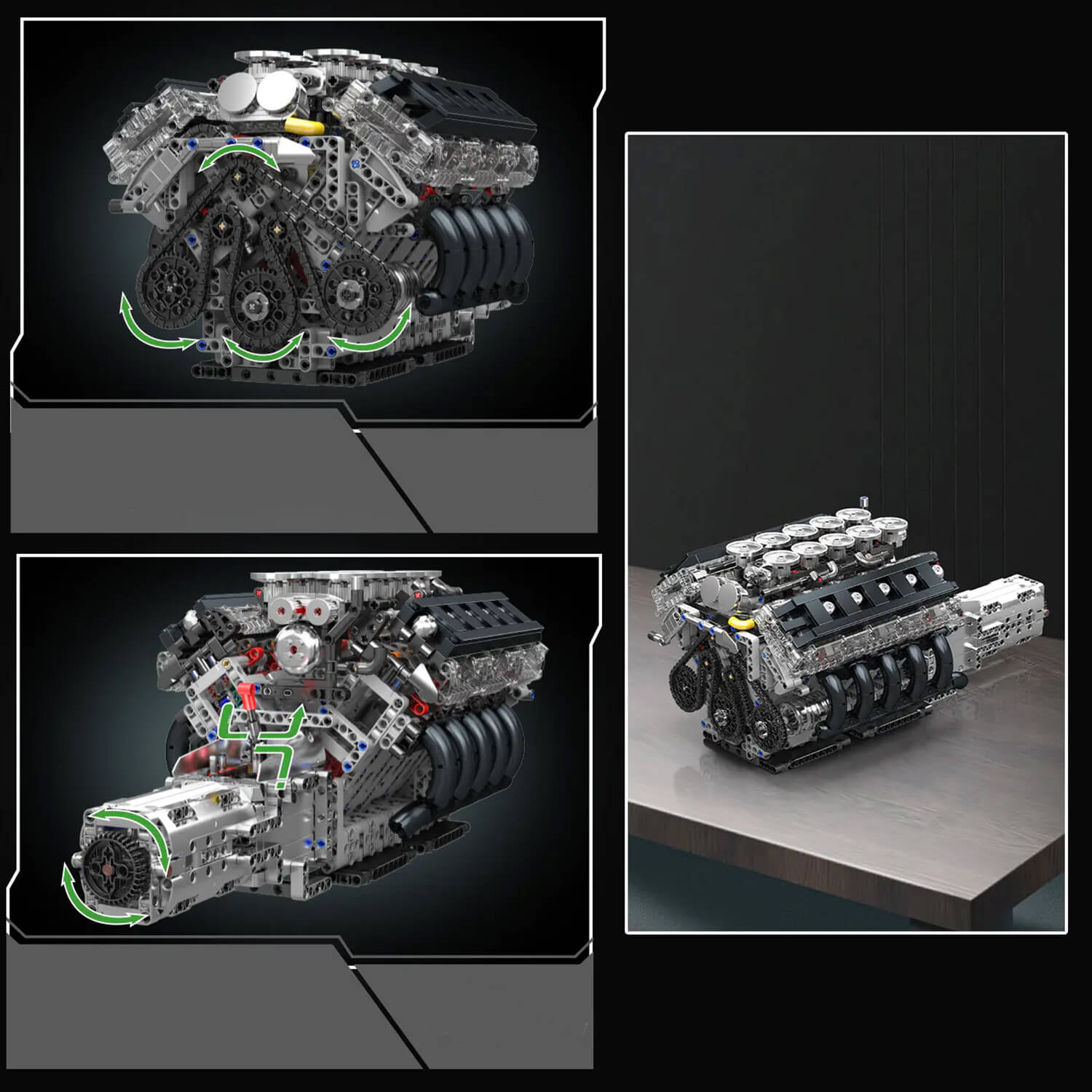 V10 Naturally Aspirated Japanese Engine 1833pcs
