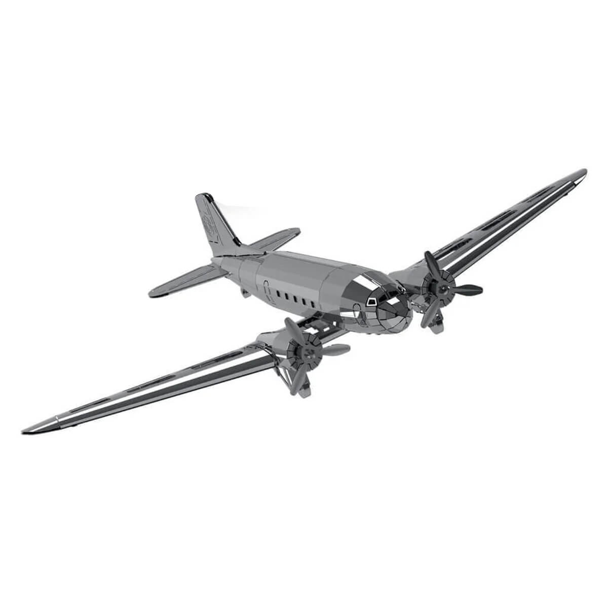 Minimalist Douglas Airplane Sculpture - Metal Construction Set