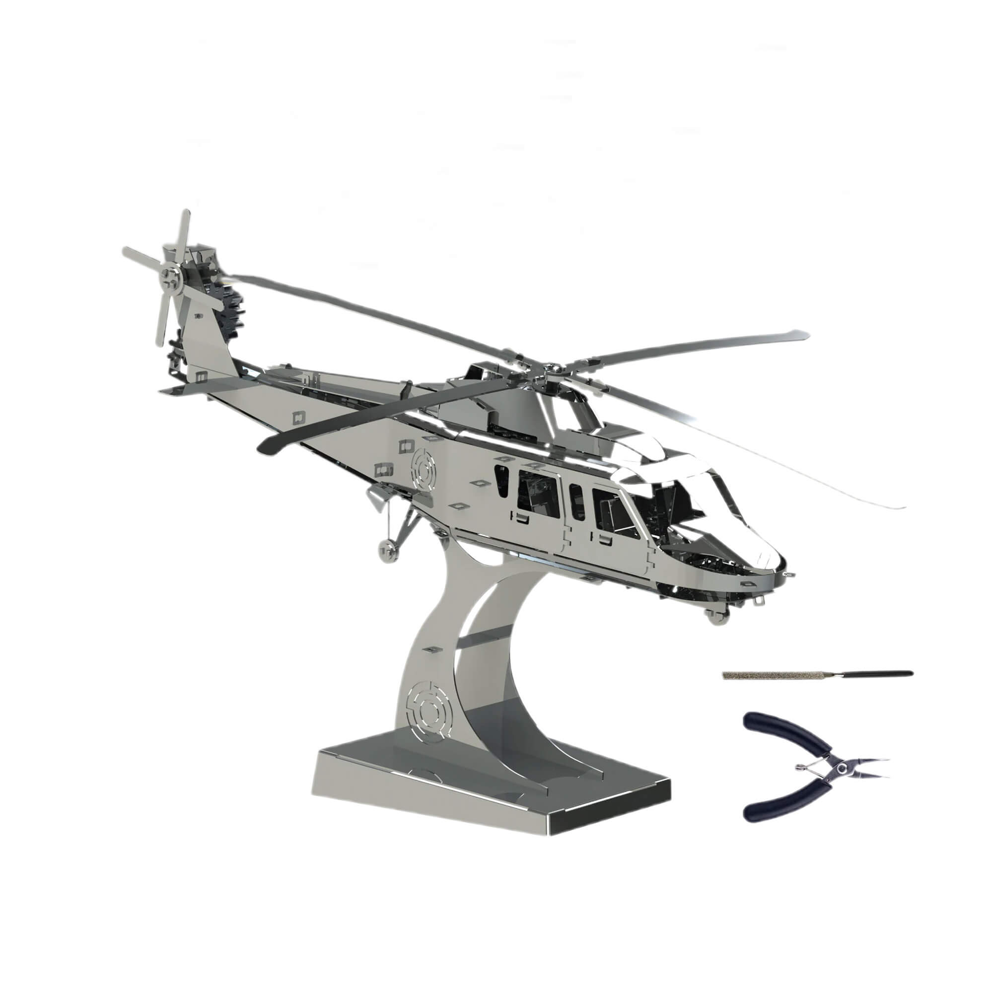 Military Helicopter - Metal Construction Set