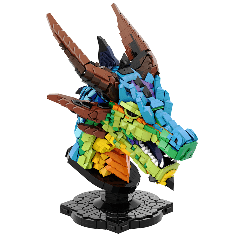 Rainbow Dragon Head 2581pcs