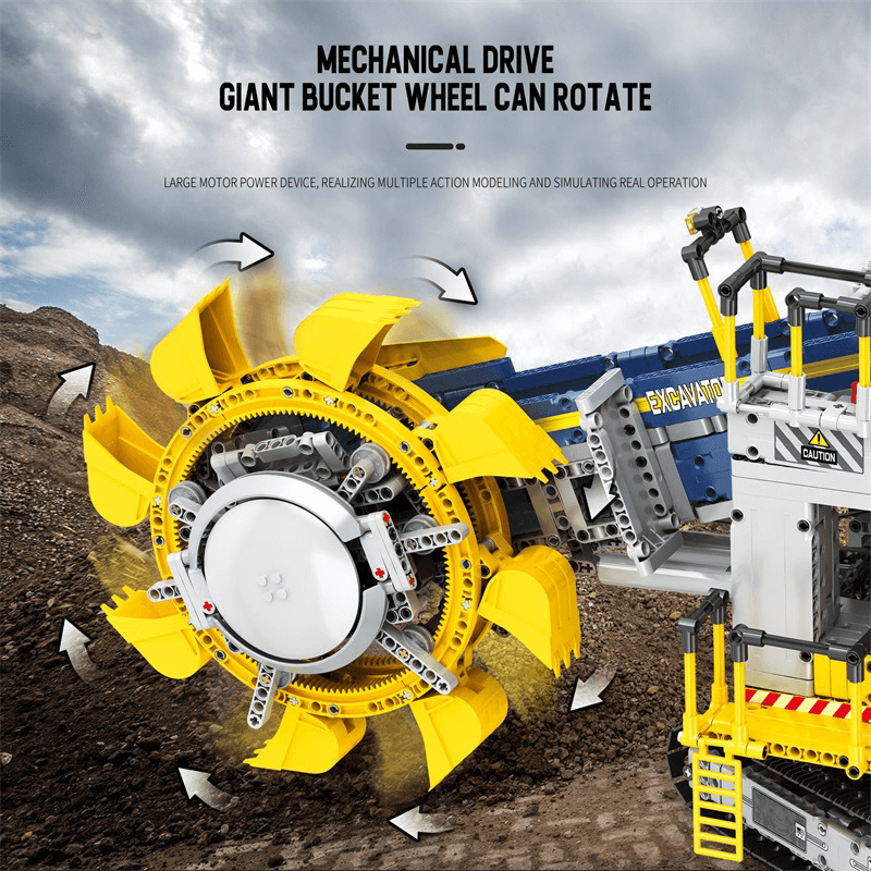 Remote Controlled Bucket Wheel Excavator 3187pcs