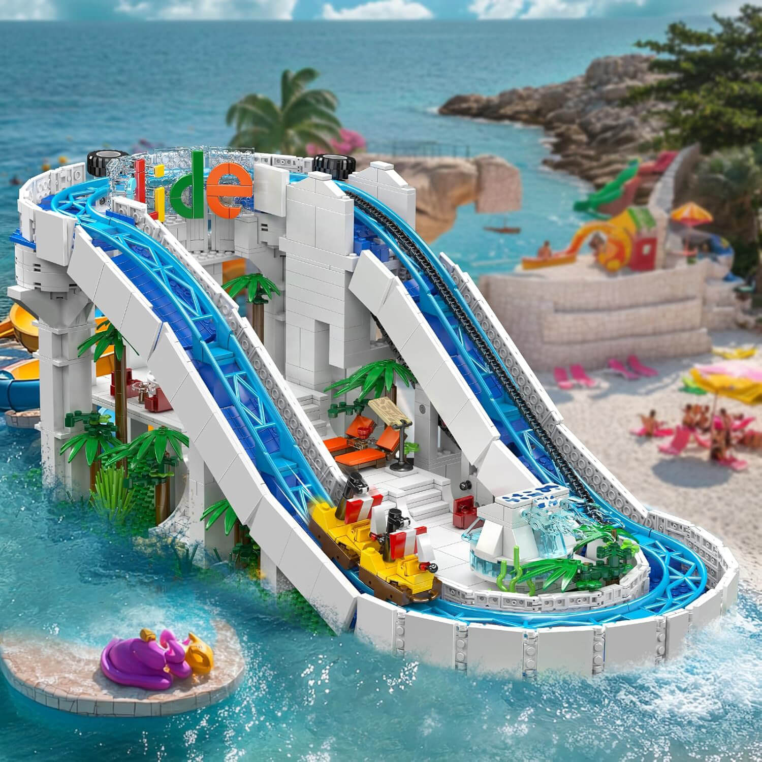 Motorised Water Slide 2087pcs