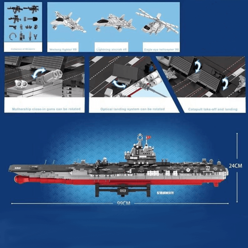 003 Aircraft Carrier 3017pcs