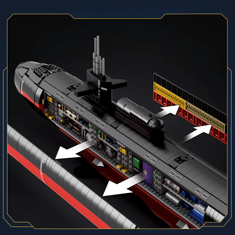 Military Los Angeles-Class SSN Submarine 2987pcs