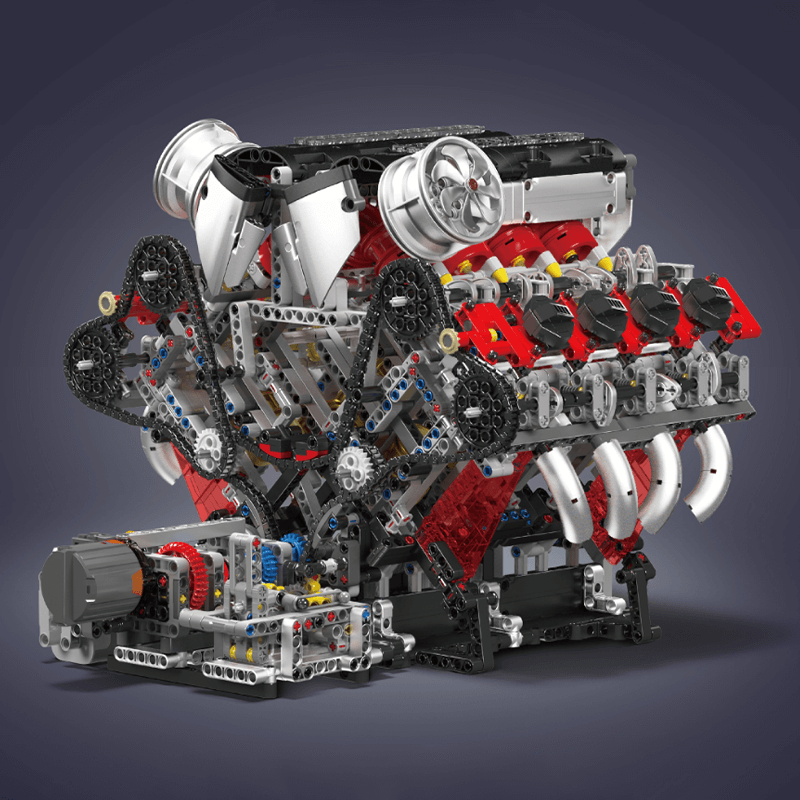 Motorised Italian V8 Engine 2717pcs