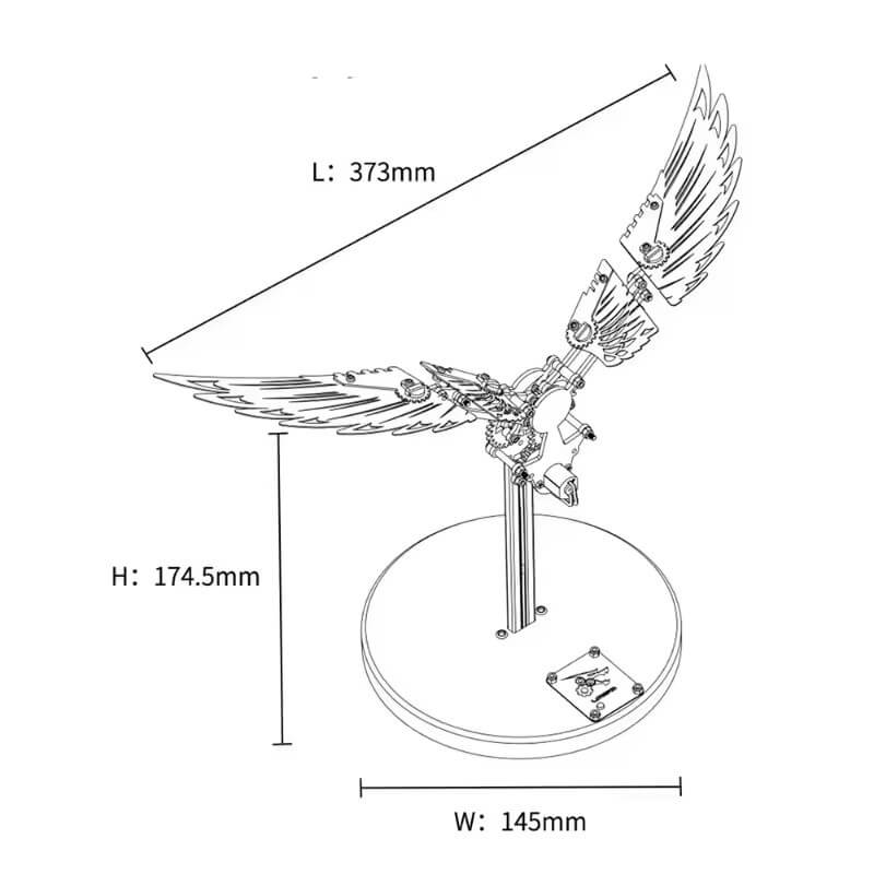 Mechanical Ornithopter - Metal Construction Set