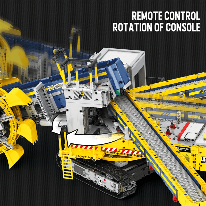 Remote Controlled Bucket Wheel Excavator 3187pcs