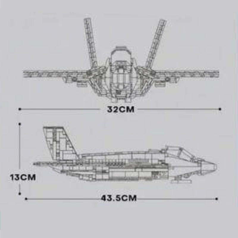 The Mega Fighter Jet Bundle 7846pcs