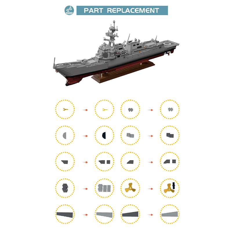 Arleigh Burke-Class Destroyer 2733pcs